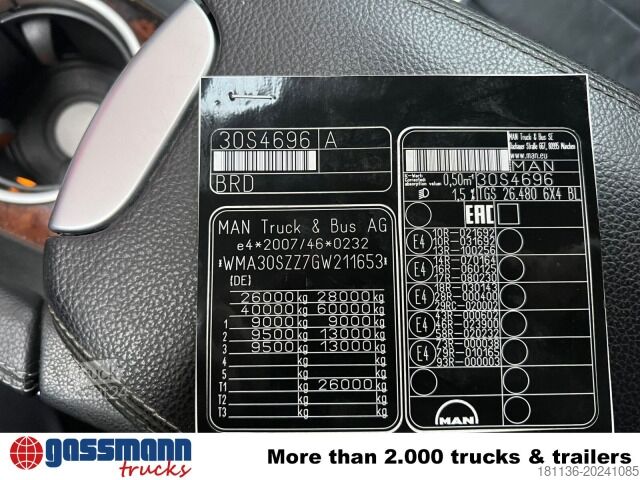 Abrollkipper MAN TGS 26.480 6x4 BL, Motorabtrieb, Navi, Intarder,