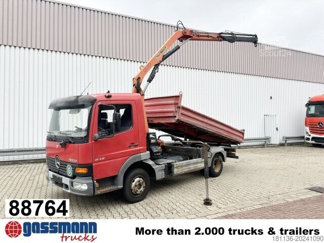 Autoutilitară basculantă Mercedes-Benz Atego 818 K 4x2 mit Kran Palfinger PK 6500, 2x AHK