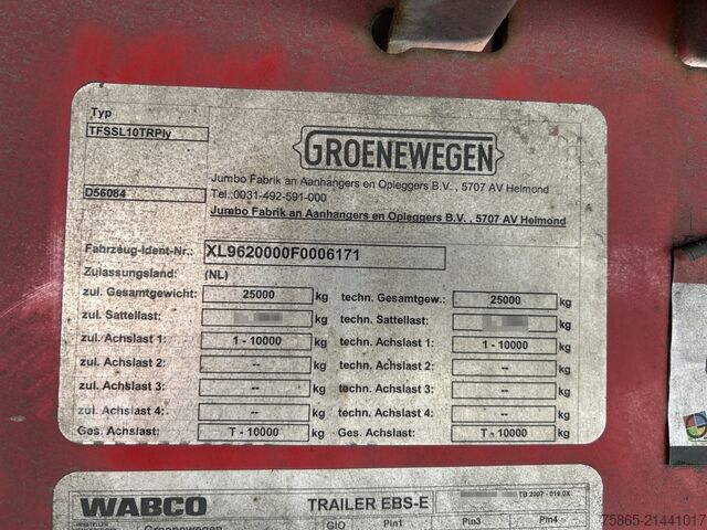 Valigia Groenewegen Jumbo / City / Box / Laadklep 2500 kg