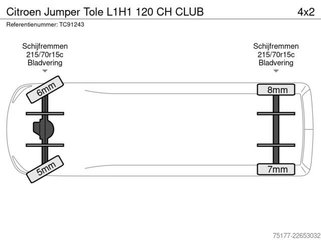 κλειστό βαν Citroën Jumper Tole L1H1 120 CH CLUB