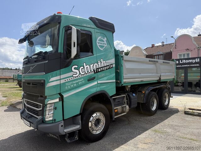Benne basculante trilatérale Volvo FH 500 6x4 BORDMATIC MEILLER
