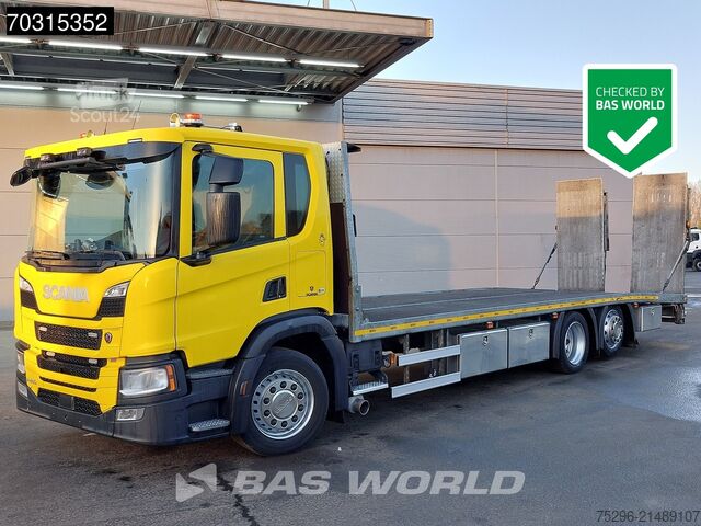 Furgone trasportatore di auto Scania P410 6X2 8,75m Machine Transporter Ramps Full A...