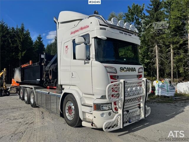 Vrachtwagen met kraan Scania R730 8x4 Tridem Hook/Crane Truck with Body and Str