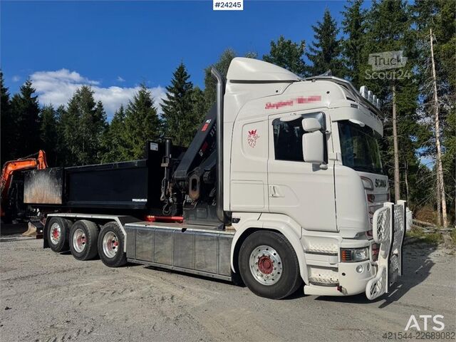 Vrachtwagen met kraan Scania R730 8x4 Tridem Hook/Crane Truck with Body and Str