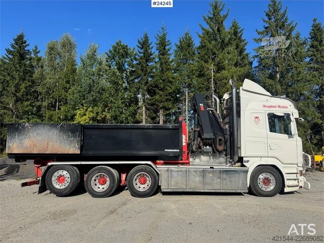Vrachtwagen met kraan Scania R730 8x4 Tridem Hook/Crane Truck with Body and Str