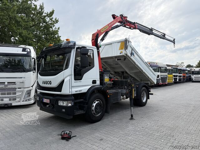 Teherautóra szerelt daru Iveco EuroCargo 180-320 Kipper mit Kran Palfinger 12.501
