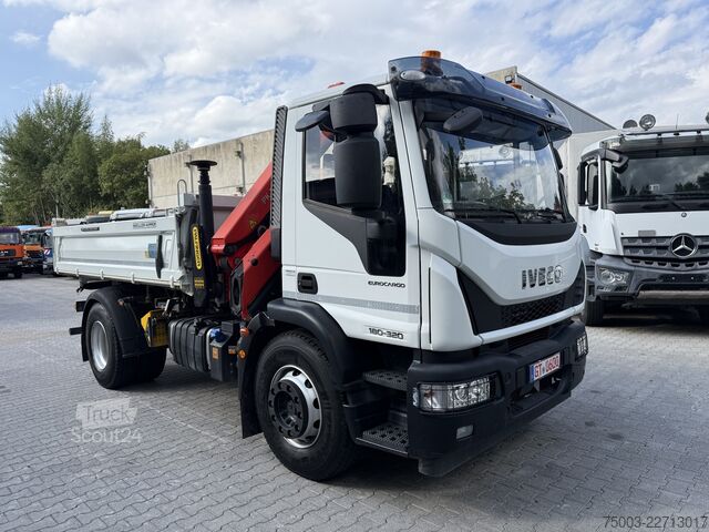 Teherautóra szerelt daru Iveco EuroCargo 180-320 Kipper mit Kran Palfinger 12.501