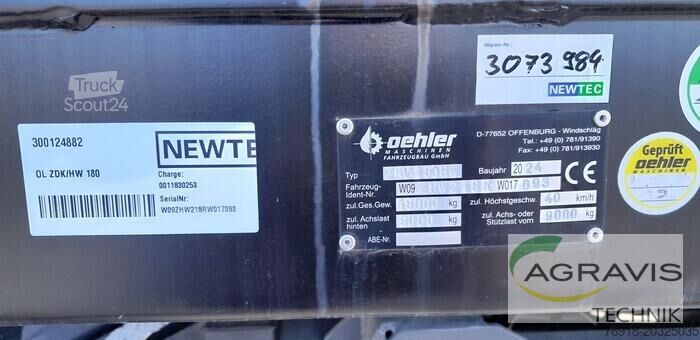 Kippanhänger Oehler OL ZDK/HW 180