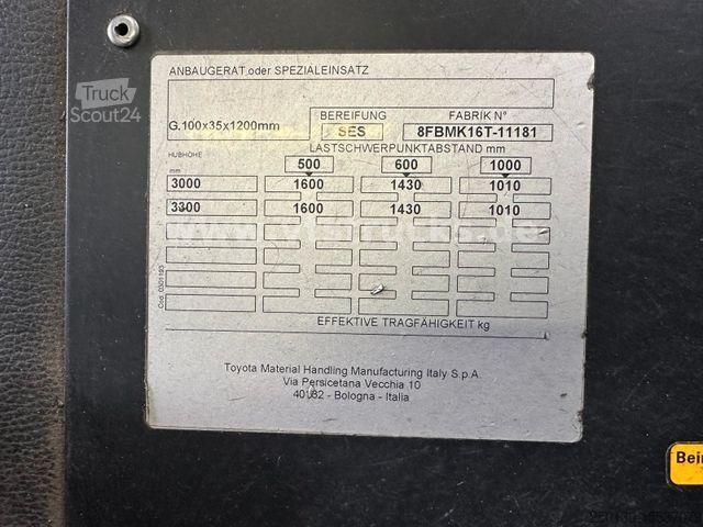 Wózek reach truck TOYOTA Toyota 8FBMK 16T 48V