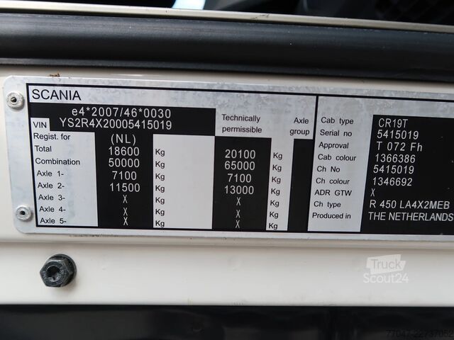 Cilt SZM'si Scania R450 Retarder, Topline, 2 Tanks, NL Truck, TOP!