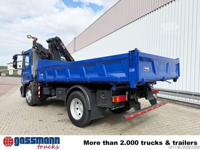 Tipper truck Iveco EuroCargo ML120E28K 4x2 mit Kran Hiab XS088 ES-3