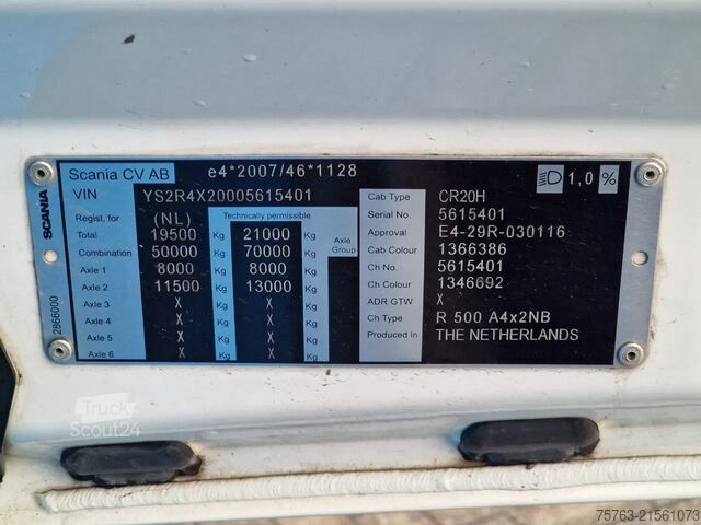 Standard-SZM Scania R500 NGS Highline 4x2 - Retarder - Night clima ...