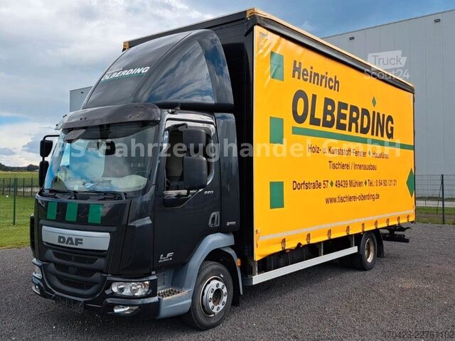 Aizkaru sānu furgons DAF LF 220 FA* 2x AHK* Schiebeplane*gepfl. Zustand