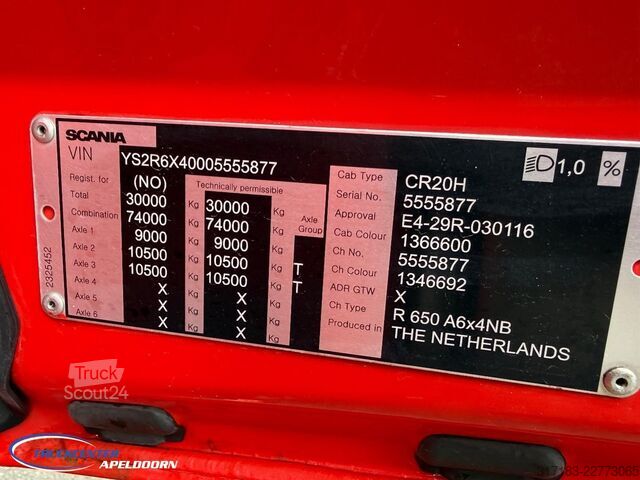 Standard-SZM Scania R650 V8 NGS 6x4, 315 Wielbasis, Retarder