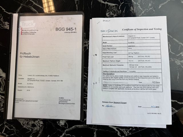 Telescopic work platform Skyjack SJ 46 Allrad 4x4 Diesel 16 Meter Telesko