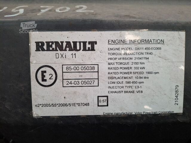 محرك RENAULT DXI11-450HP