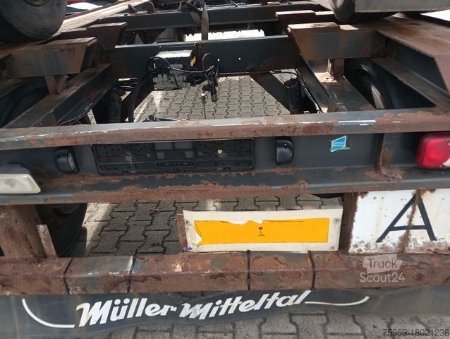 Afzetcontainer-aanhangwagen MÜLLER-MITTELTAL RA18 Abrollanhänger 7m BPW Trommel TÜV 5/2025