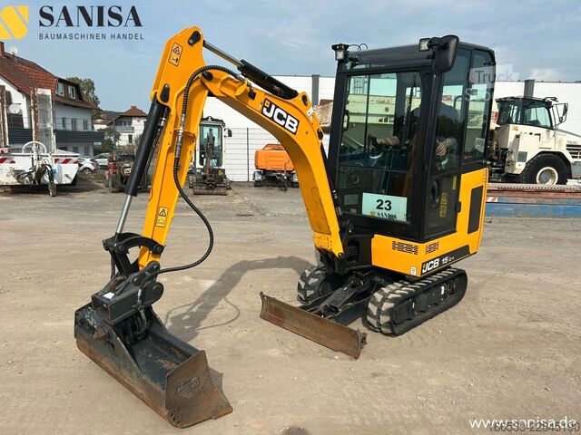 Minirýpadlo JCB 15C-1/SW/2xLöffel/1,7 t/Schwenkarm