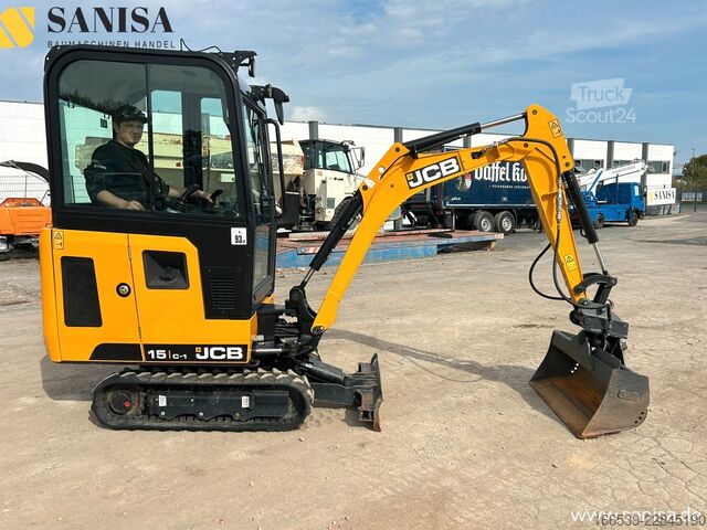 Minirýpadlo JCB 15C-1/SW/2xLöffel/1,7 t/Schwenkarm