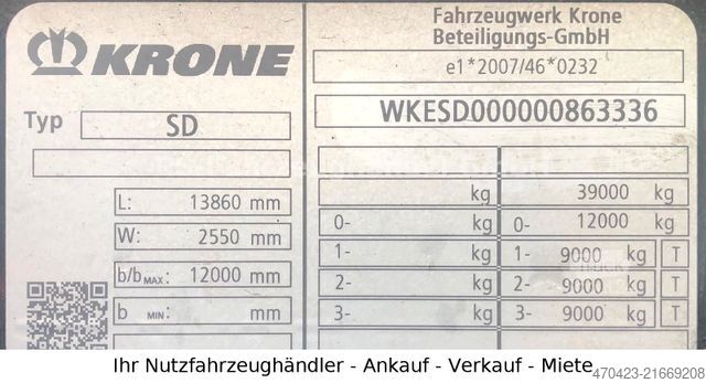 Semirremolque abierto con toldo KRONE SDP 27 eLB50-CS*LiftA*Edscha