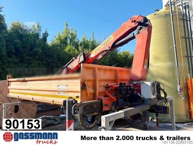 Tippbil Meiller 3-S-Kippaufbau mit Kran Palfinger PK9001,