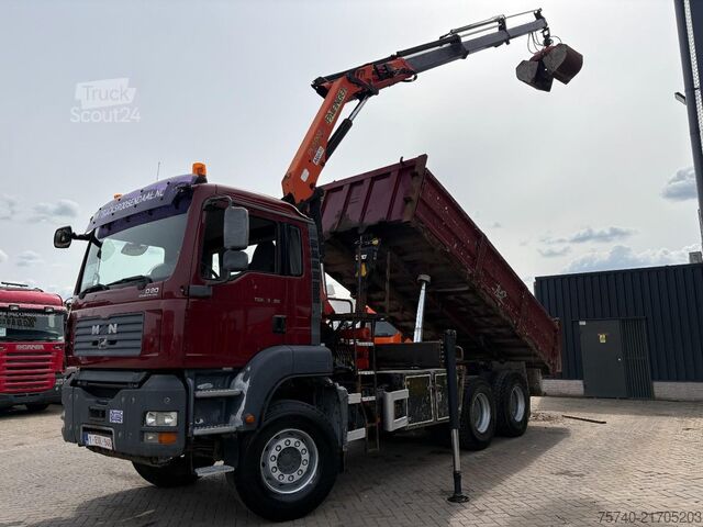 Jeřábové vozidlo MAN TGA 33.390 + 6x4 + PK15002 + TIPPER + MANUAL + ...