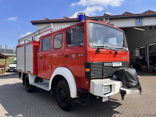 Προσαρμοσμένο φορτηγάκι IVECO 75-16 AW 4x4 LF8 Feuerwehr Standheizung 9 Sitze