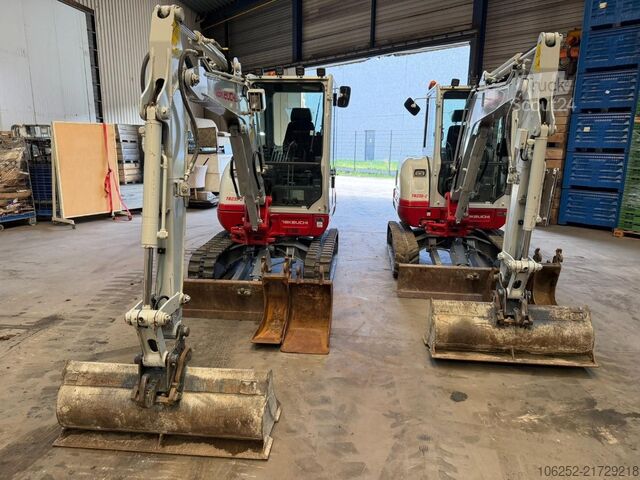 Miniekskavators Takeuchi TB235-2 *1134H ORIGINAL* - 3  BUCKETS / LÖFFEL ...