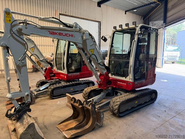Miniekskavators Takeuchi TB235-2 *1134H ORIGINAL* - 3  BUCKETS / LÖFFEL ...