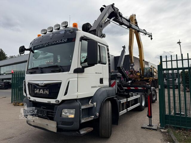 Kablio rankenos sistema MAN TGS 35.400 8x4 HOOKLIFT + CRANE HIAB 244 EP-4 H...