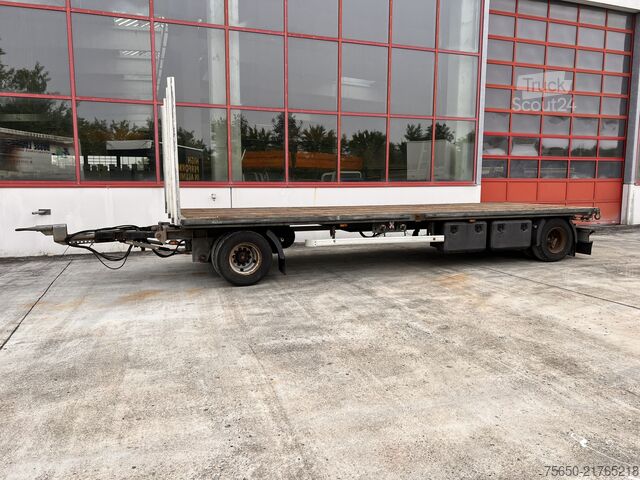 Žemagrindė platforma priekaba Ackermann PA-F 18/7.4E  2 Achs Jumboanhänger Mega