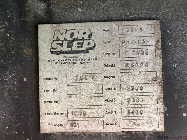 Open body Nor Slep PHV-24P PLATFORM L=7005 mm