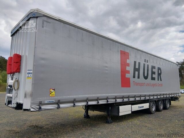 Nyitott ponyvás félpótkocsi Krone SDP 27 eLG50-CS MEGA Liftachse Duomatic