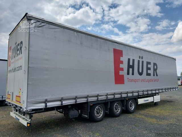 Nyitott ponyvás félpótkocsi Krone SDP 27 eLG50-CS MEGA Liftachse Duomatic