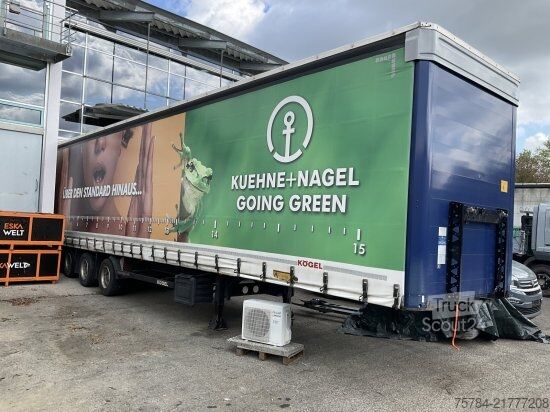 Brandalı açık yarı römork KöGEL MEGA TRAILER 15.00 LANG, SAF, HUBDACH, MIETKAUF MGL.