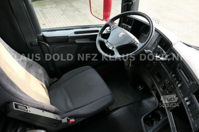 Camión de plataforma SCANIA R500 Pritsche Kran Baustoffanhänge