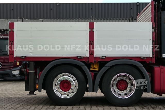 Camión de plataforma SCANIA R500 Pritsche Kran Baustoffanhänge