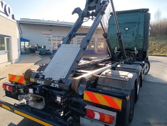 Kanca kasalı yük kamyonu (roll-off) MERCEDES-BENZ ACTROS 2651 MP5 6x2 MEILLER RETARDER LENKACHS