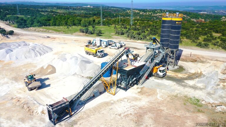Mobilná betonáreň FABO mobile concrete mixing plants 120 m³/h Mobile Concrete Mixing Plant