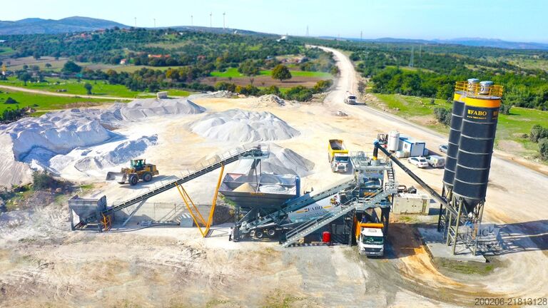 Mobilná betonáreň FABO mobile concrete mixing plants 120 m³/h Mobile Concrete Mixing Plant