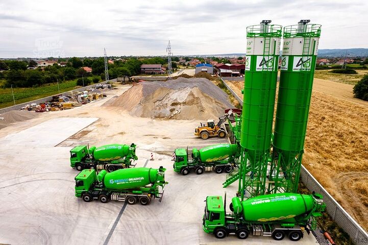 Stacionárna betonáreň FABO 110 m³/h Compact Concrete Batching Plant