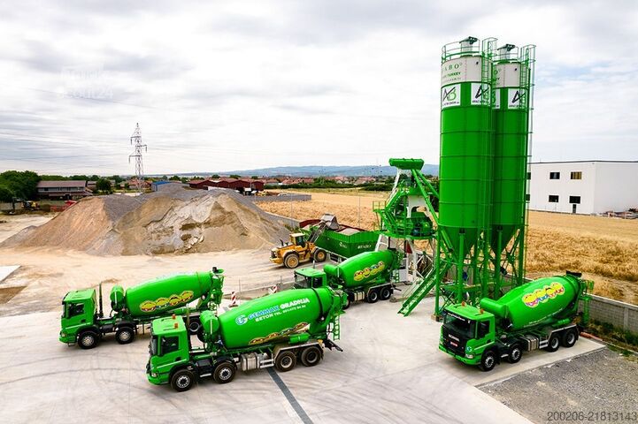 Stacionárna betonáreň FABO 110 m³/h Compact Concrete Batching Plant