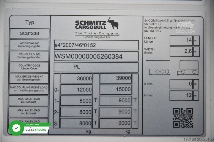 Semi-remorque frigorifique SCHMITZ CARGOBULL SKO FP 60 ThermoKing SLXi 300