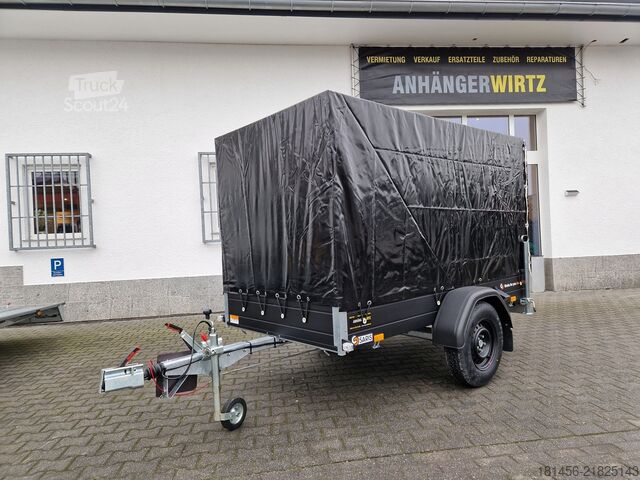 Személyautó utánfutó Saris DV 135 mit Hochplane black  hochwertig gebremst direkt von ANHÄNGERWIRTZ online