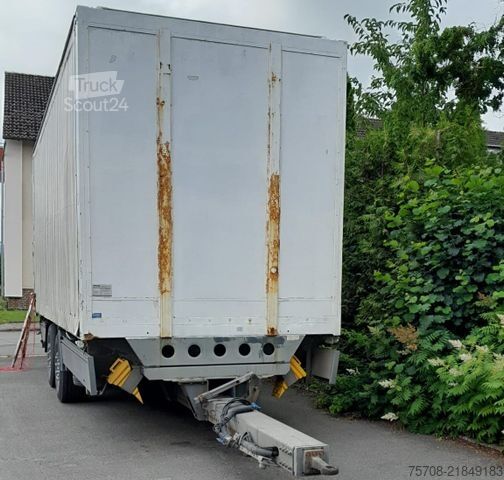 Open trailer with tarp  Tandem Schiebeplane*7,3 m*18 Pal.*2 to LBW*Alus