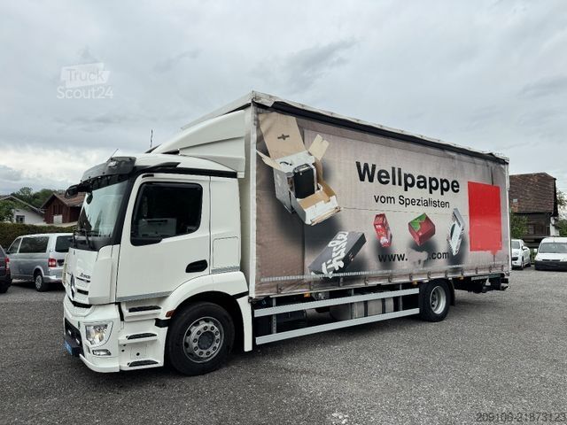Φορτηγό πλατφόρμα με μουσαμά MERCEDES-BENZ Actros 1836 Pritsche Plane LBW Voll Luft Top