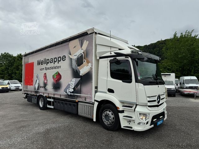 Φορτηγό πλατφόρμα με μουσαμά MERCEDES-BENZ Actros 1836 Pritsche Plane LBW Voll Luft Top