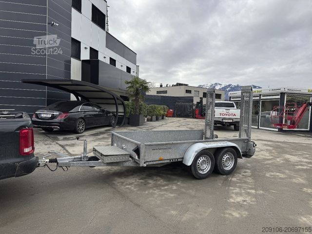 مقطورة منخفضة التحميل HUMBAUR Tandem Tieflader ALU-Rampen 3000