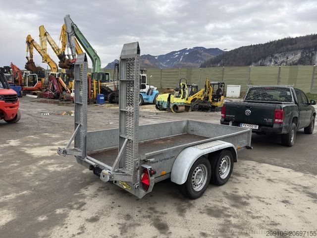 مقطورة منخفضة التحميل HUMBAUR Tandem Tieflader ALU-Rampen 3000