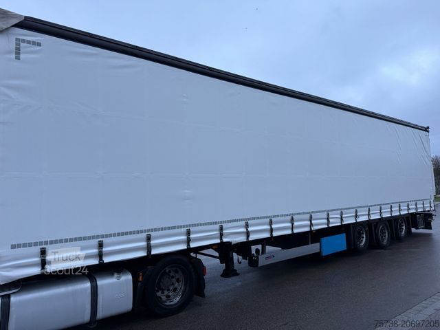 Auflieger mit Pritsche & Plane SCHMITZ CARGOBULL SCS24 MEGATRAILER/LUFT-LIFT/Hubdach/2xLIFT-ACHSE